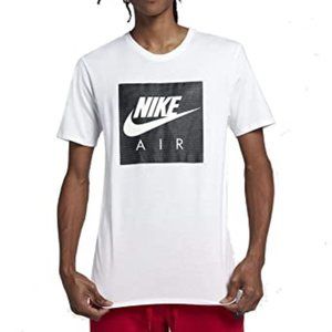 Nike Air Black and White Tee large logo sz S